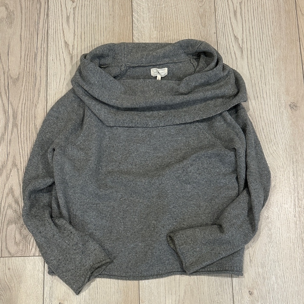 Lou & Grey Charcoal Cowl Neck Sweater